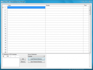 SPA Personal Directory Manager