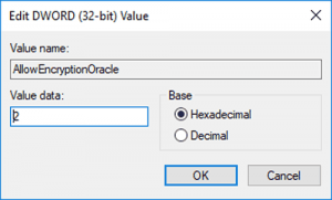 credssp encryption oracle remediation registry credssp encryption oracle remediation registry