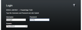 Image showing login prompt of Dell iDrac 7