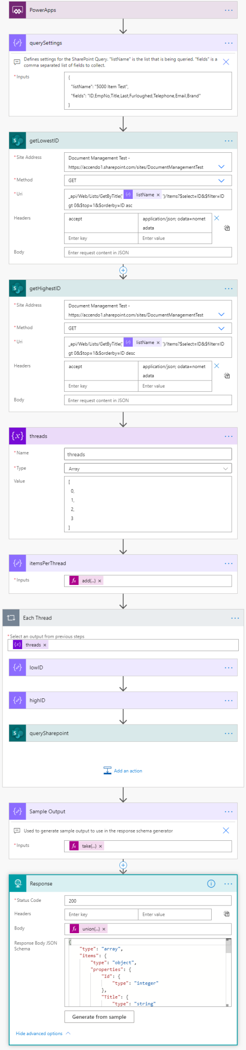 Sharepoint Clickable Flowchart Super Simple flow to get more than 5000 SharePoint Items