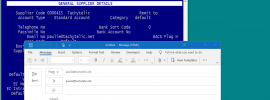 Image of PowerSoft TTWin4 Emulator creating an Outlook Email