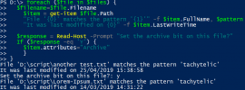 Example output from Powershell providing grep functionality